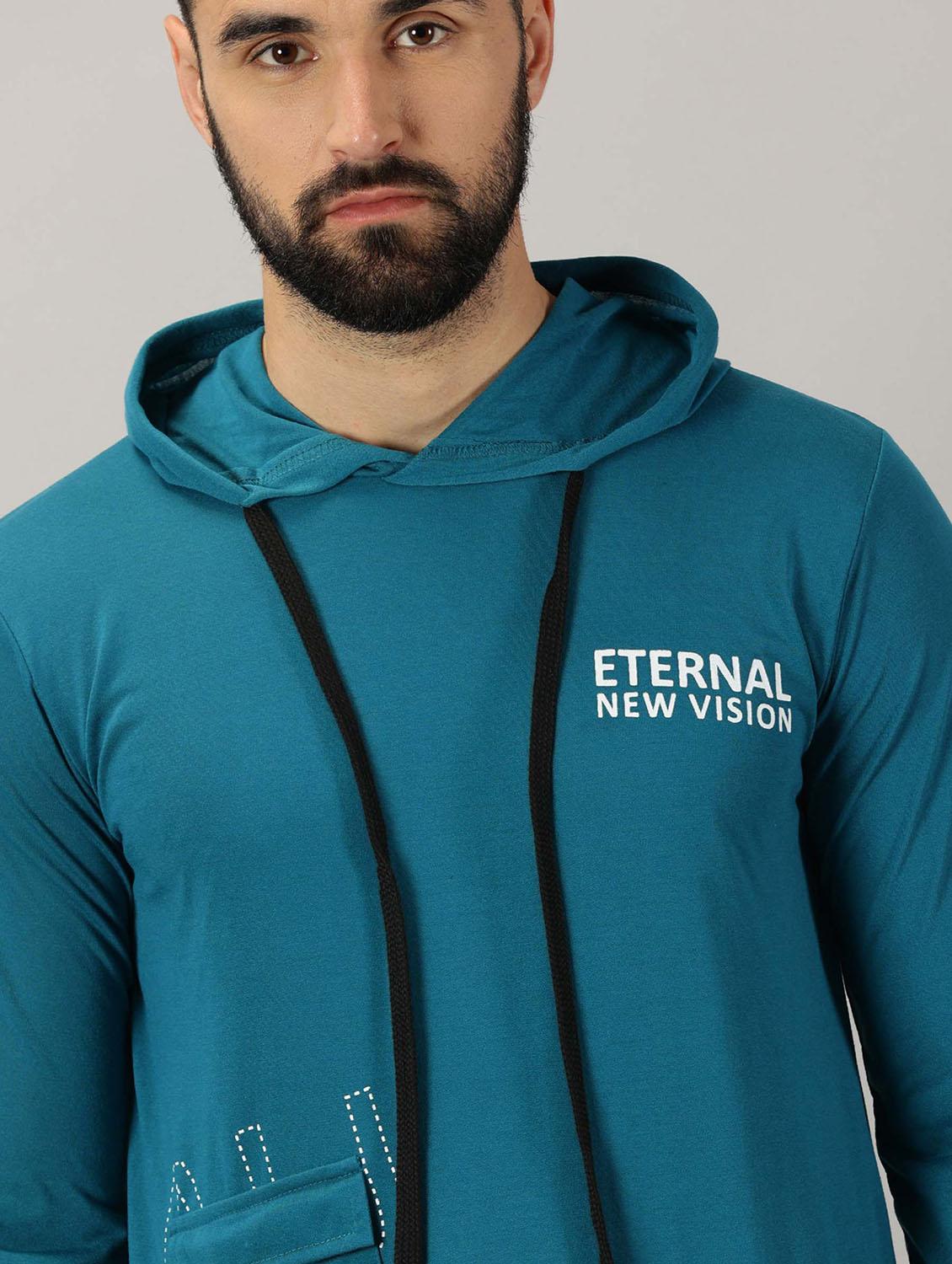 men placement print hooded t-shirt - 21281742 - Zoom Image - 4