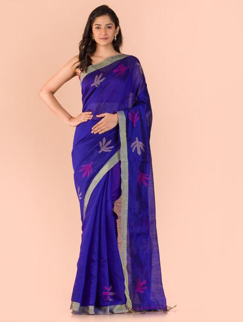 women self design handloom saree with blouse - 21283594 - Very Small Image - 1
