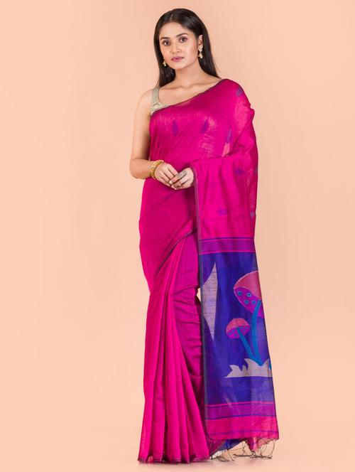 women self design handloom saree with blouse - 21283609 - Very Small Image - 1