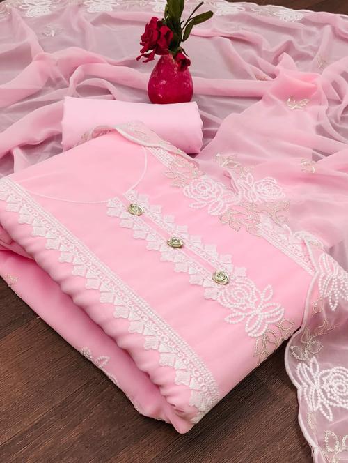 women embroidered unstitched suit set - 21284408 - Very Small Image - 1