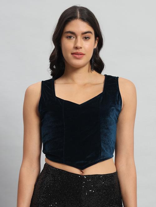 women solid stitched blouse - 21285965 - Very Small Image - 1