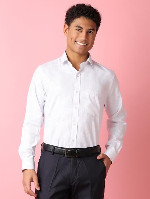 men long sleeves striped formal shirt - 21286935 - Very Small Image - 1