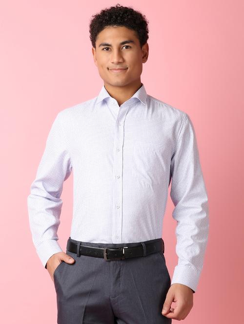 men long sleeves checkered formal shirt - 21287057 - Very Small Image - 1