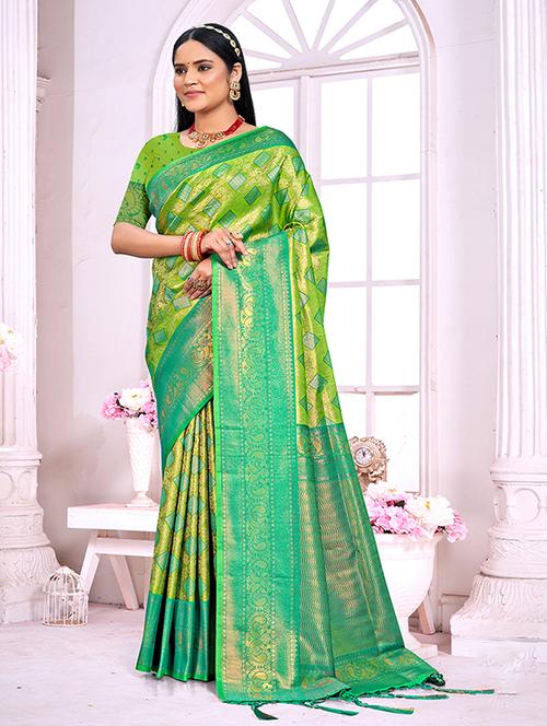 women zari work tussar silk saree with blouse - 21287187 - Very Small Image - 1
