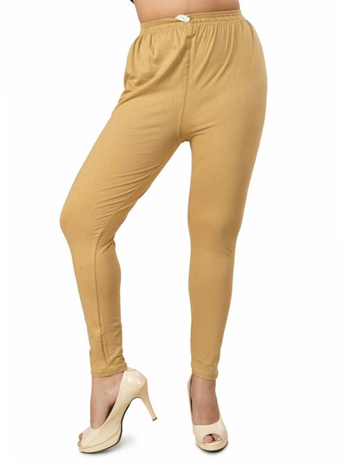 beige cotton blend leggings - 21288234 - Very Small Image - 1