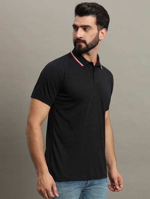 men solid cotton polo t-shirt - 21290360 - Very Small Image - 1