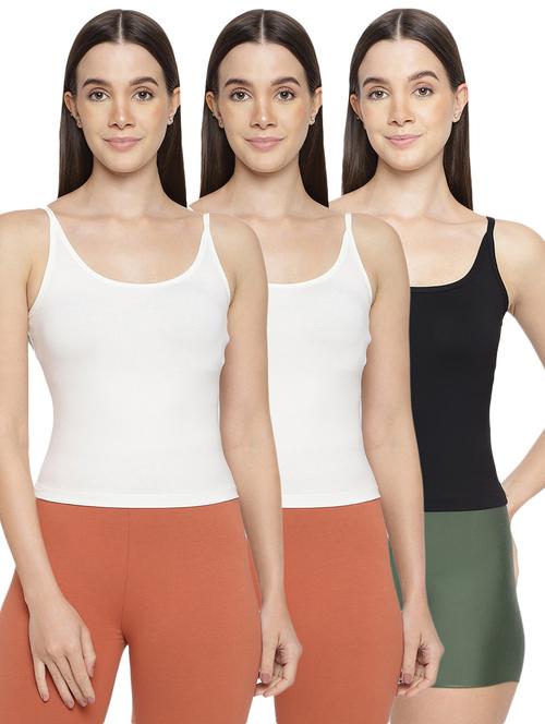 women pack of 3 solid camisoles - 21291701 - Very Small Image - 1