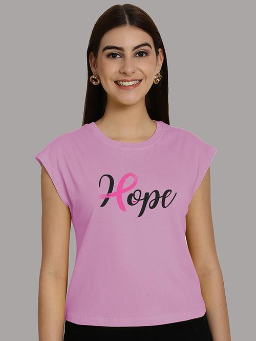 women printed round neck crop top - 21292500 - Very Small Image - 1