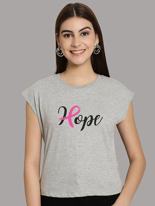 women printed round neck crop top - 21292502 - Very Small Image - 1