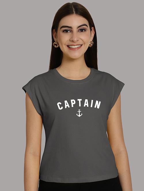 women printed round neck crop top - 21292516 - Very Small Image - 1