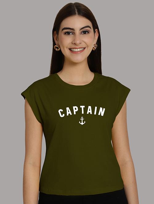 women printed round neck crop top - 21292517 - Very Small Image - 1