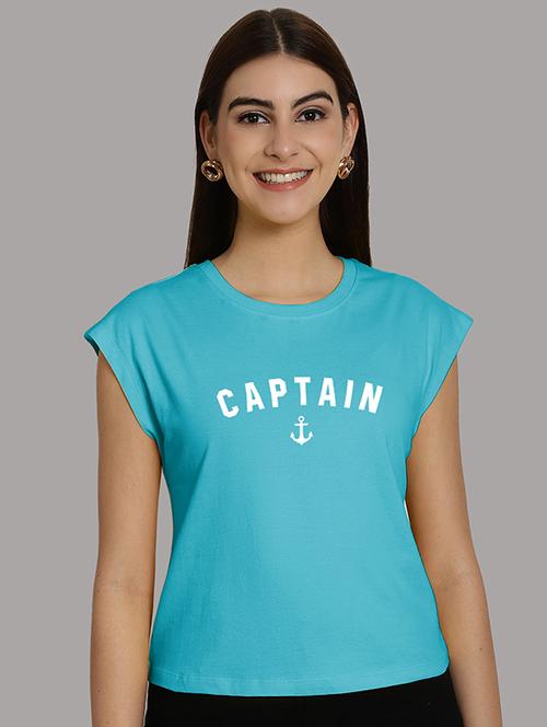 women printed round neck crop top - 21292520 - Very Small Image - 1