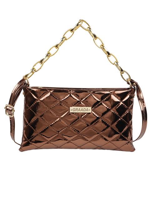 brown leatherette sling bag - 21296640 - Very Small Image - 1