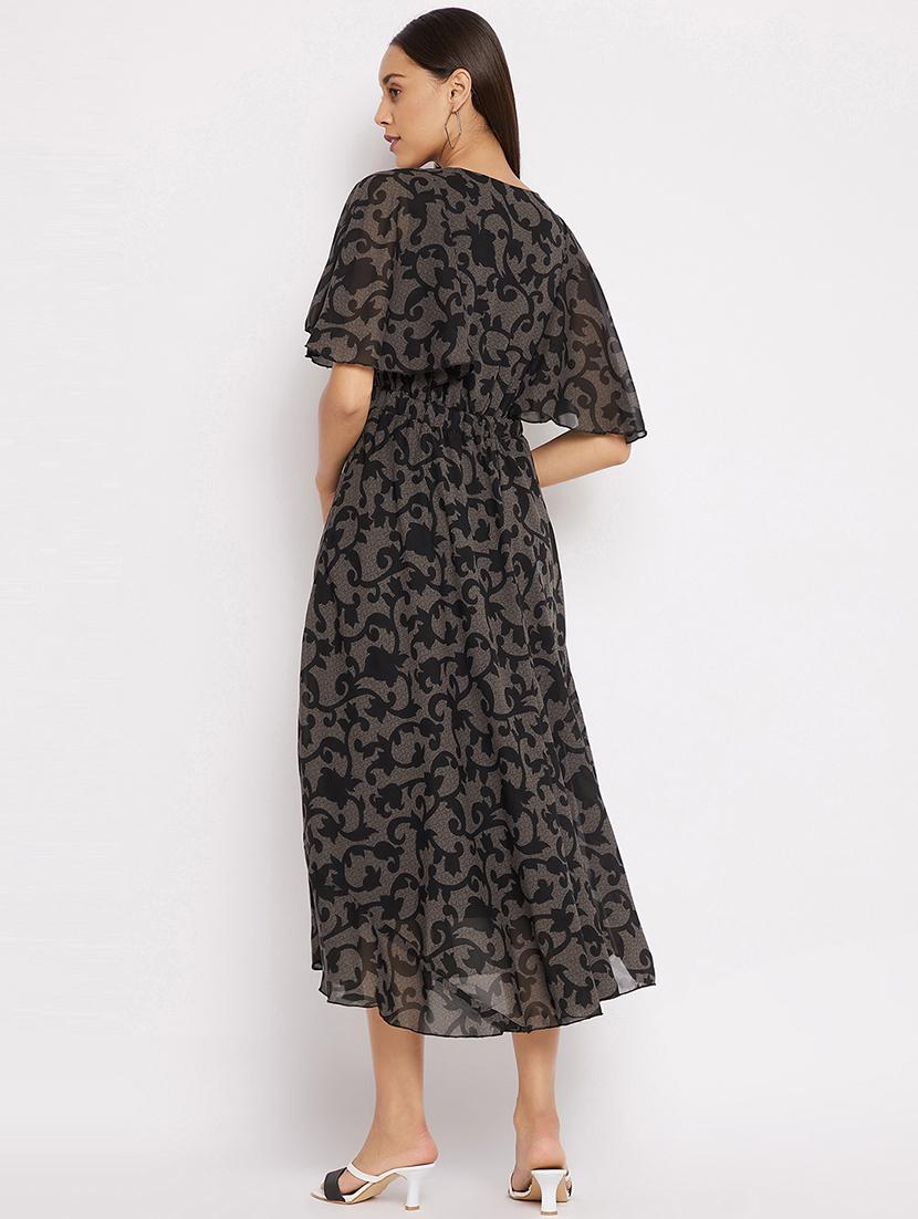 black georgette aline dress - 21297297 - Zoom Image - 2