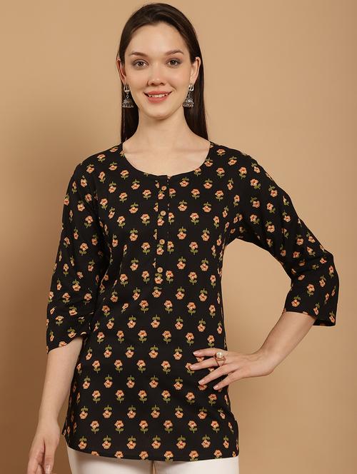 black cotton regular top - 21297463 - Very Small Image - 1
