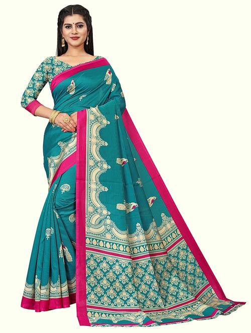 pink art silk banarasi saree - 21298682 - Very Small Image - 1