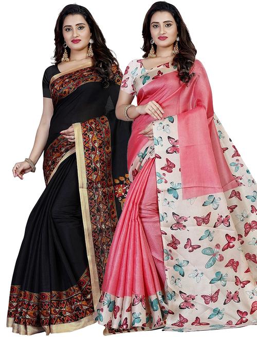 women pack of 2 printed sarees - 21298798 - Very Small Image - 1