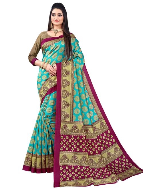 women printed saree with blouse - 21299306 - Very Small Image - 1