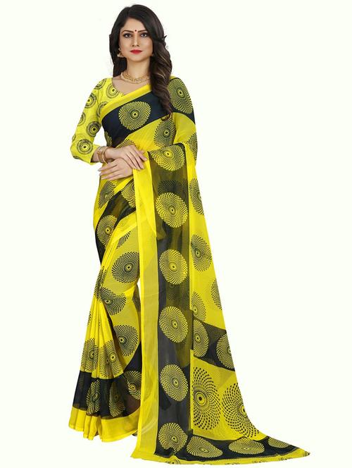 women printed saree with blouse - 21300493 - Very Small Image - 1