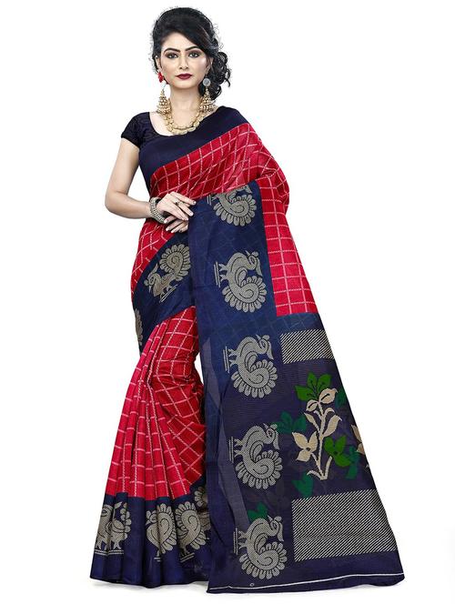 women printed saree with blouse - 21300956 - Very Small Image - 1