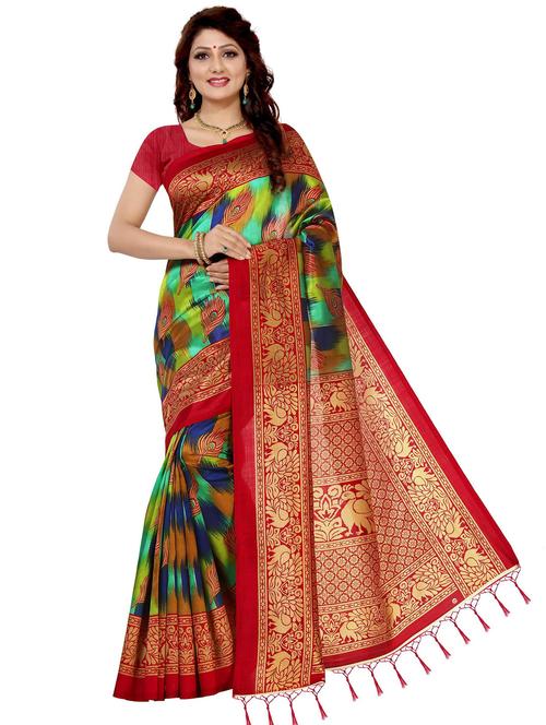 women printed saree with blouse - 21301032 - Very Small Image - 1