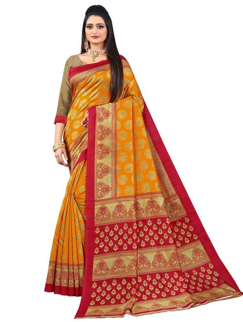 women printed saree with blouse - 21301090 - Very Small Image - 1