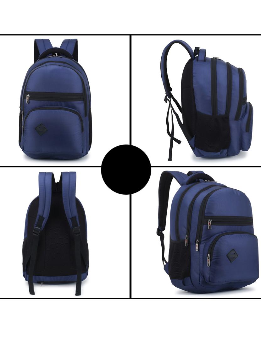 men solid laptop backpack - 21301200 - Standard Image - 4