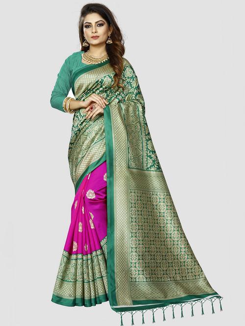 women printed saree with blouse - 21301878 - Very Small Image - 1
