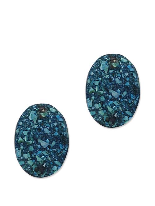 trendy turquoise blue ear tops - 21302 - Very Small Image - 1