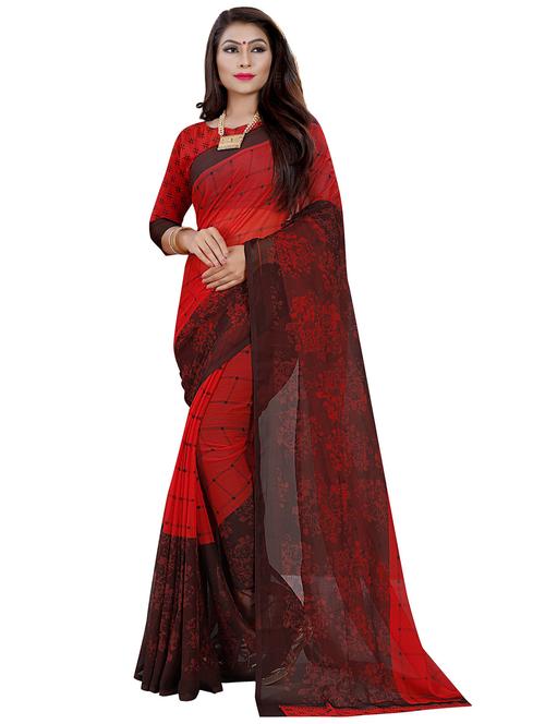 women printed saree with blouse - 21302038 - Very Small Image - 1