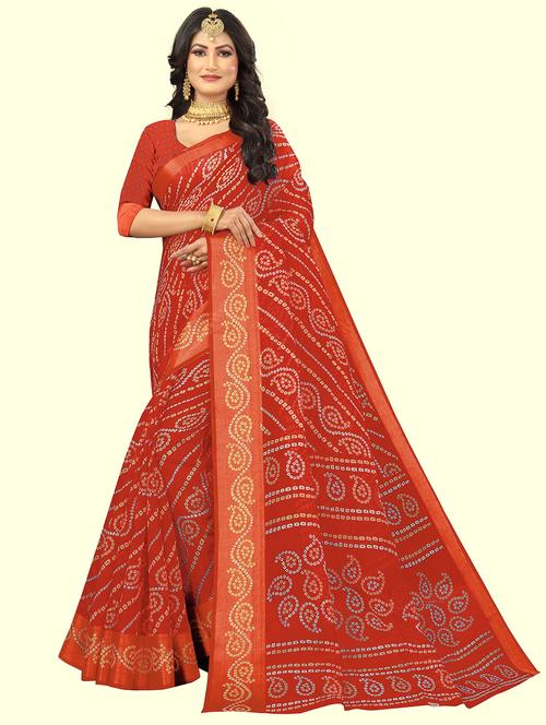 women printed saree with blouse - 21302107 - Very Small Image - 1