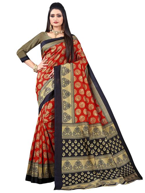 multi colored printed saree with blouse - 21302240 - Very Small Image - 1