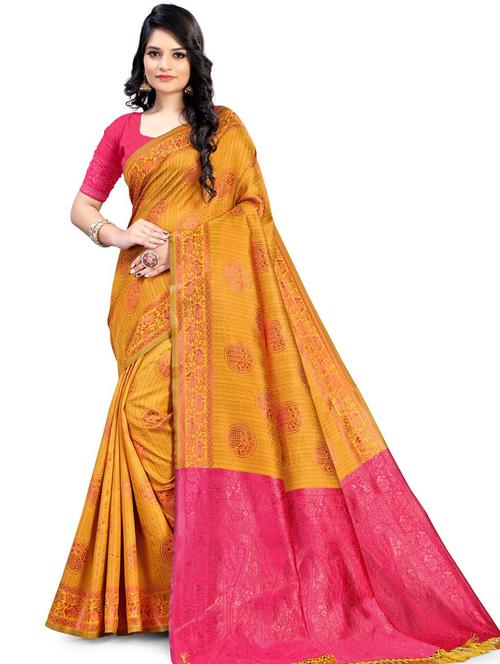 women printed saree with blouse - 21303443 - Very Small Image - 1