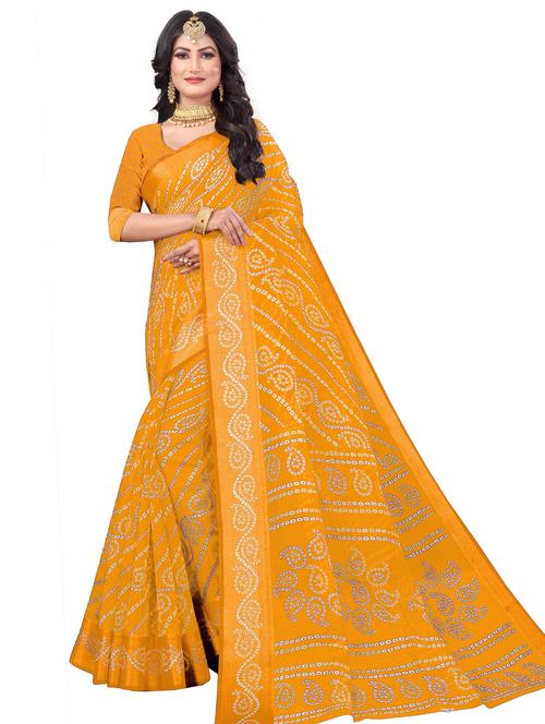women printed saree with blouse - 21303484 - Very Small Image - 1