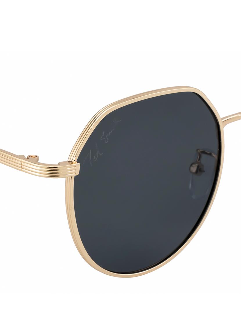 ted smith grey round sunglasses for men women | half rim & metal frame | medium to large face ( 56-16-142 ) - 21303730 - Zoom Image - 5