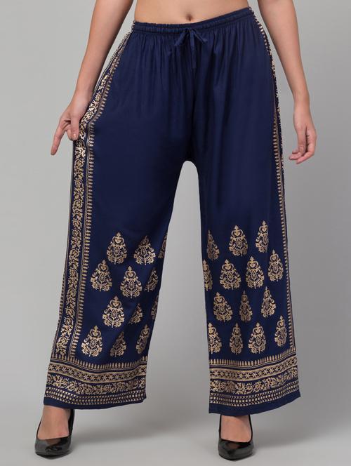 women mid-rise printed wide-leg palazzo - 21304389 - Very Small Image - 1