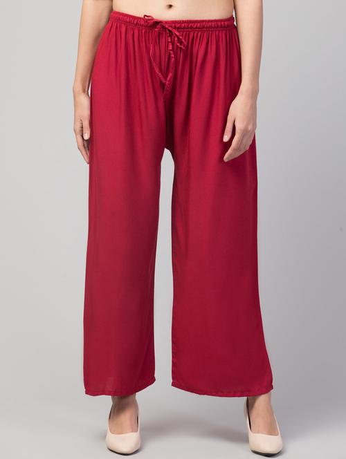 women mid-rise solid wide-leg palazzo - 21304498 - Very Small Image - 1