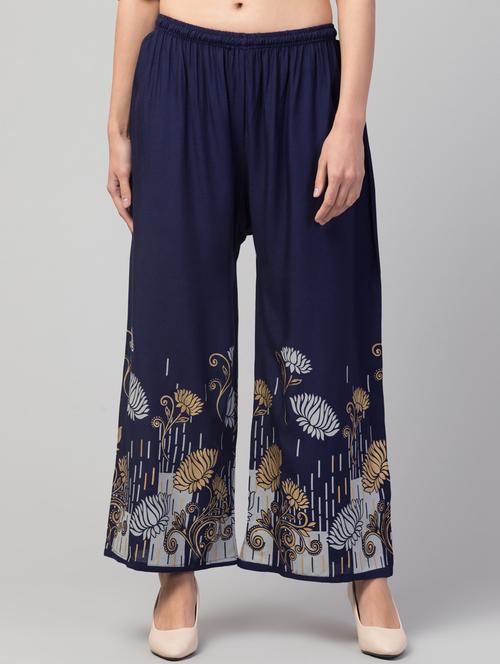 women mid-rise printed wide-leg trouser - 21304546 - Very Small Image - 1