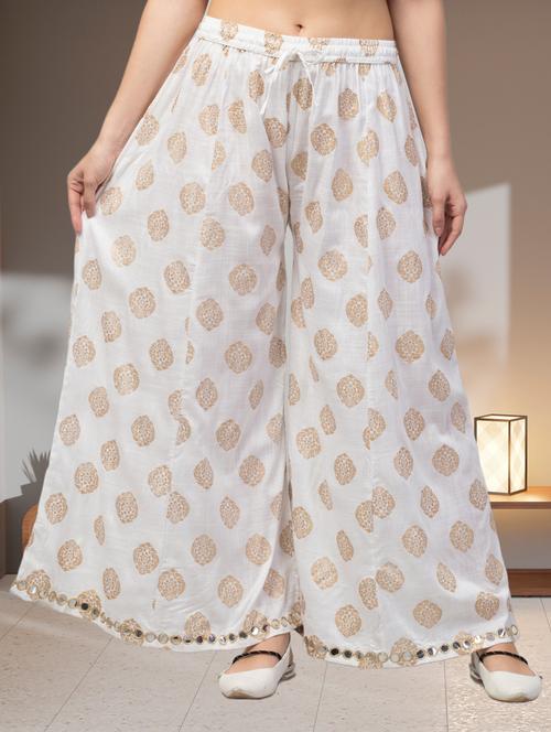 women mid-rise printed wide-leg trouser - 21304664 - Very Small Image - 1