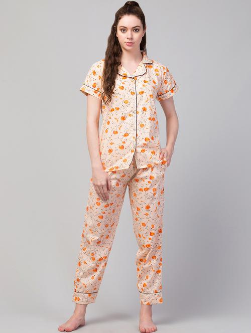 women printed pyjama nightwear set - 21304896 - Very Small Image - 1