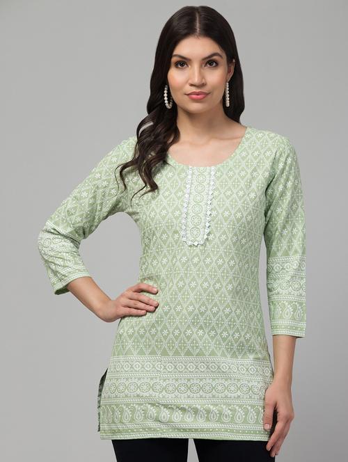women three quarter sleeve straight kurti - 21304920 - Very Small Image - 1