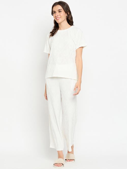 women solid pyjama nightwear set - 21305033 - Very Small Image - 1