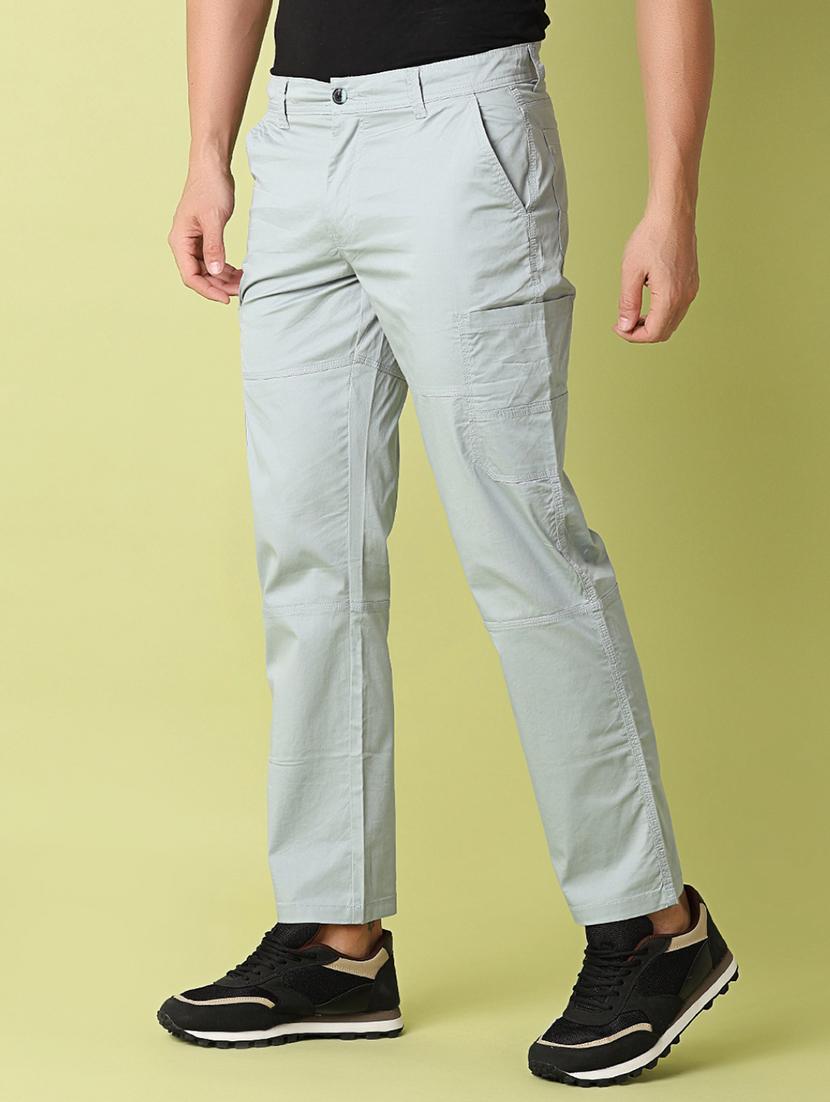 men grey cotton chinos trouser - 21305529 - Zoom Image - 2
