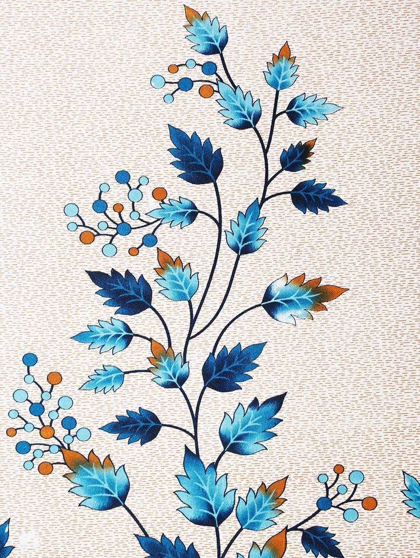 home sizzler 2 pieces leafy elegance panel eyelet polyester window curtains - 5 feet, aqua - 21305793 - Zoom Image - 3