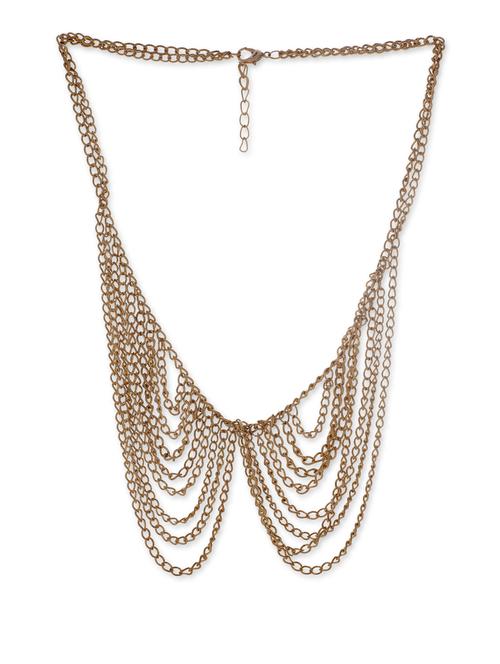 delicate gold chain collar necklace - 21306 - Very Small Image - 1
