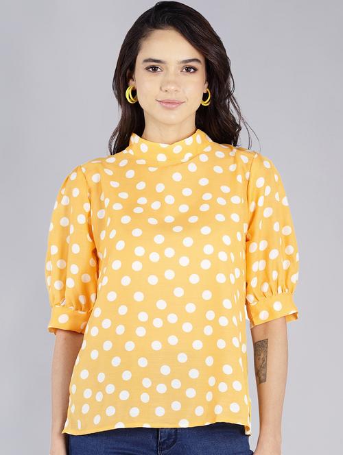 yellow crepe regular top - 21306346 - Very Small Image - 1