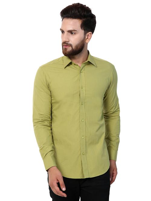 men long sleeved solid casual shirt - 21309319 - Very Small Image - 1