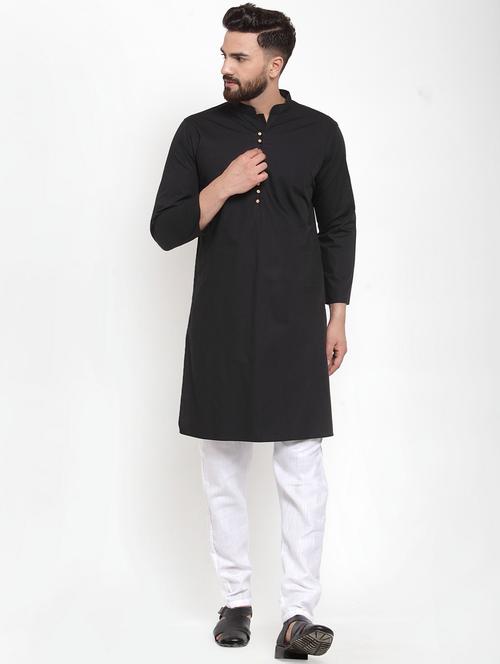 men solids long sleeves kurta - 21312018 - Very Small Image - 1