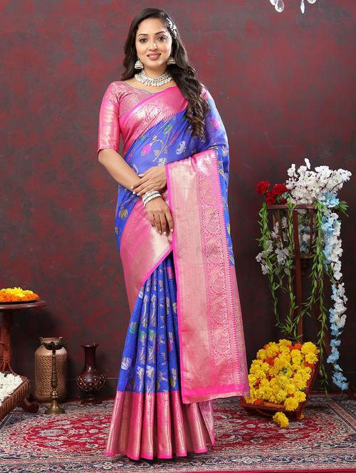 women self design bordered saree - 21316745 - Very Small Image - 1