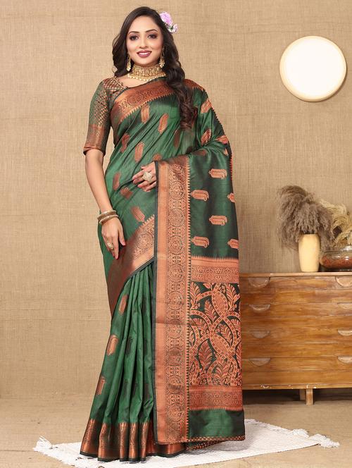 women self design banarasi saree - 21316832 - Very Small Image - 1